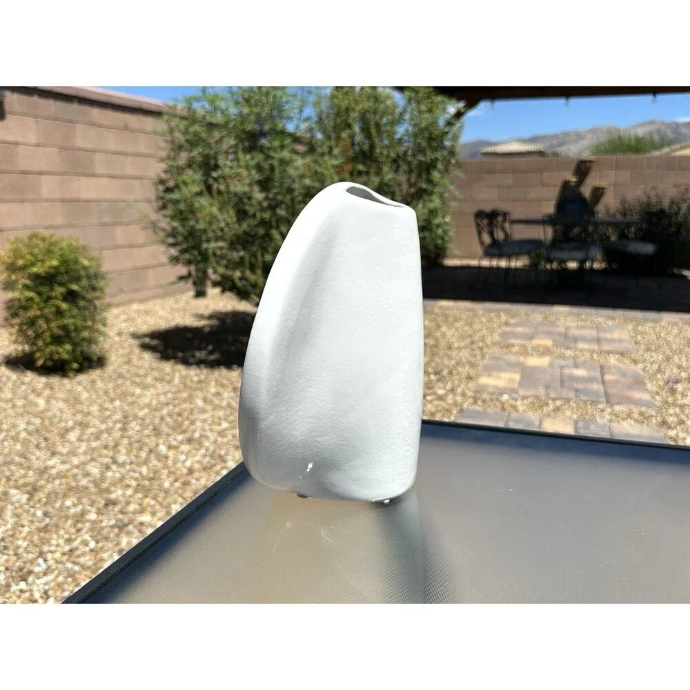 Mikasa Abstract White Art ceramic Raised Face Flower Vase Sticking Out Tongue